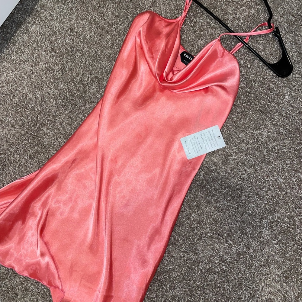 NWT Bebe satin dress